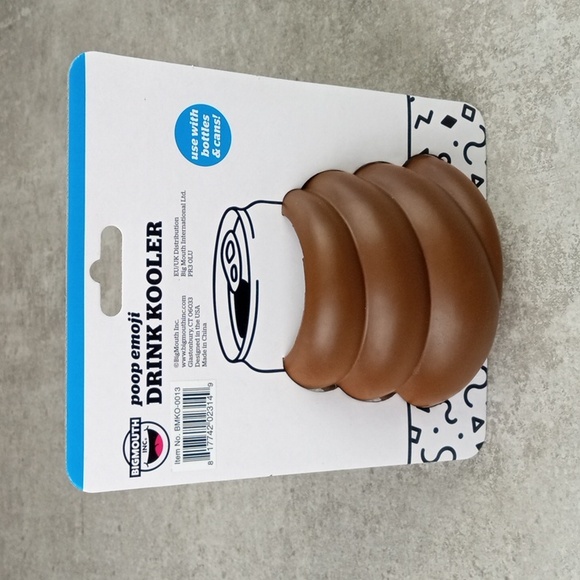 💩 Big Mouth Poop Emoji Drink Kooler - Picture 2 of 4